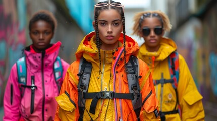 Obraz premium Moments of Youth: Green fashion blockbuster for young women 