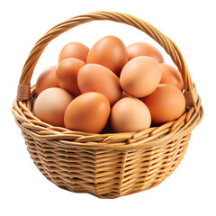 egg basket isolated on white background, png format