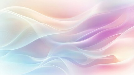 Obraz premium Soft and calming abstract vector background with gentle wavy lines and pastel gradients