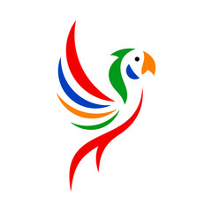 Parrot Vector Logo Design Template