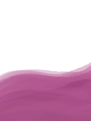 Abstract pink watercolor wave. Frame on transparent background. Design element for decoration.