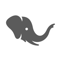 Elephant Head Vector Logo Design Template