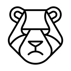 Bear Head Vector Logo Design Template