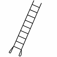 Rope ladder art vector illustration