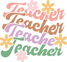 Naklejka premium Teacher t-shirt design