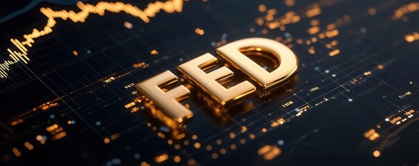 Gold FED letters on a circuit board background.