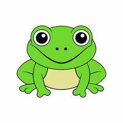 cute Leap Frog art vector illustration