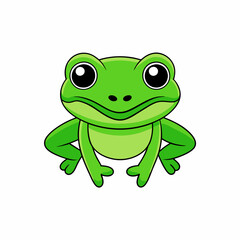 cute Leap Frog art vector illustration