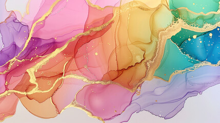 Fototapeta premium Colorful marble ink texture background decoration