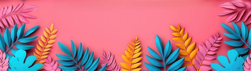 Fototapeta premium Digital sculpture, abstract plant forms, nature-inspired, flat design illustration