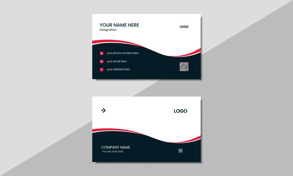 Double side modern business card template design, visiting card template