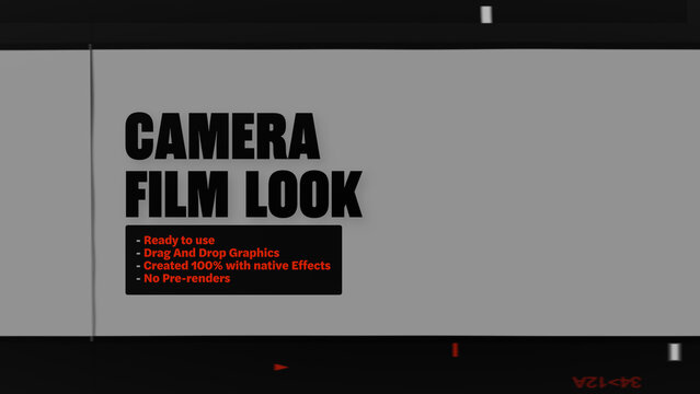 Camera Film Look Strip Reel Motion Overlays - Wide Horizontal