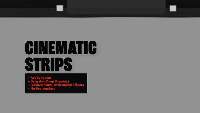 Cinematic Strips Film Strip Reel Motion Overlays - Wide Horizontal