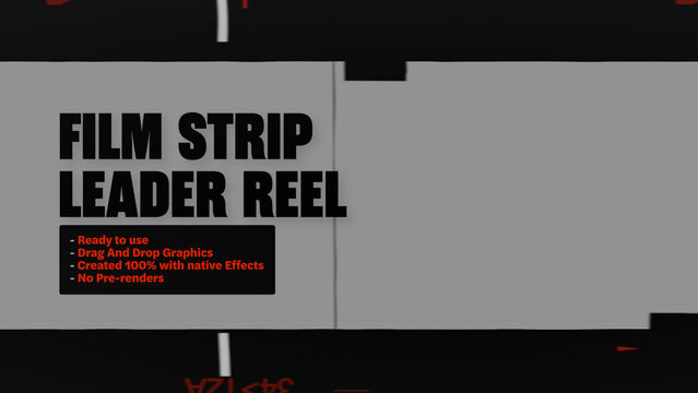 Film Strip Leader Reel Motion Overlays - Wide Horizontal