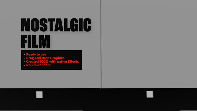 Nostalgic Film Film Strip Reel Motion Overlays - Wide Horizontal