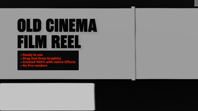 Old Cinema Film Strip Reel Motion Overlays - Wide Horizontal