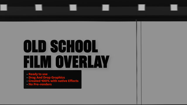 Old School Film Strip Reel Motion Overlays - Wide Horizontal