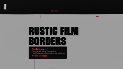 Rustic Film Borders Strip Reel Motion Overlays - Wide Horizontal