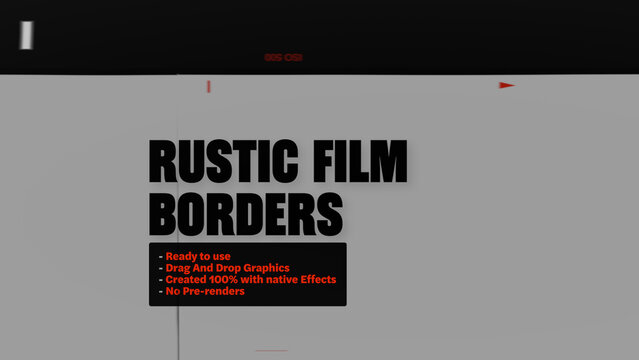 Rustic Film Borders Strip Reel Motion Overlays - Wide Horizontal
