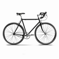 Obraz premium Stylish Fixed-Gear Bike Vector Illustration on White Background, Celebrating Simplicity and Urban Cycling Culture
