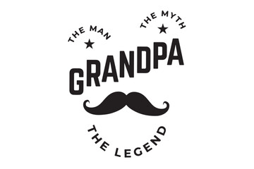 Grandpa  The Legend T-Shirt Design