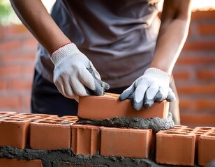Worker with bricks