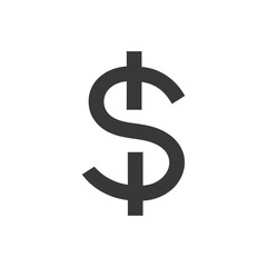 Obraz premium A Black and White Dollar Sign Icon