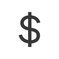 Obraz premium A Black and White Dollar Sign Icon