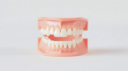 A detailed dental model showcasing human teeth, ideal for studying oral health and anatomy