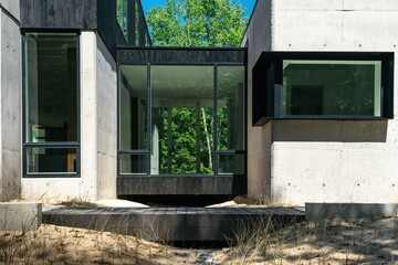 architecture old window in the house with generative AI