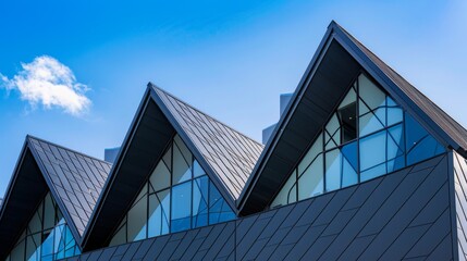 Contemporary triangle shape design modern architecture generative ai