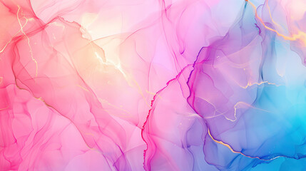 Fototapeta premium Colorful marble ink texture background with soft pink and blue shades