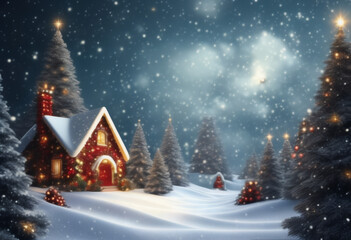 Obraz premium christmas-3d-background