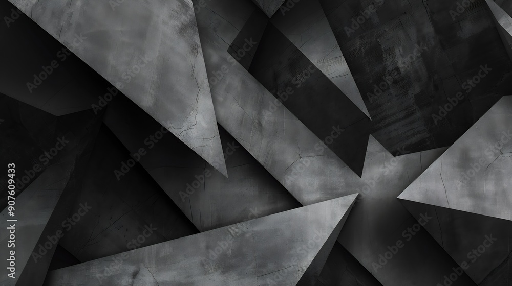 Poster black white dark gray abstract background geometric pattern shape line triangle polygon angle gradie