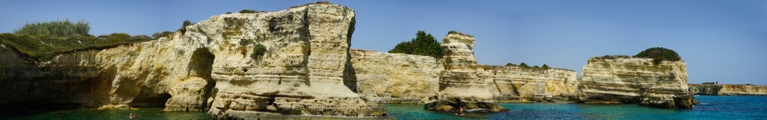 Sant'Andrea stacks panoramic view, Otranto, Puglia, Italy