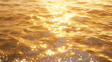Golden sunshine sea water surface texture : Generative AI