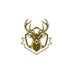 Clear deer logo design 