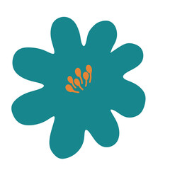 Obraz premium Autumn Flower Blue Color