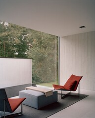 design modern living room with furniture generative ai