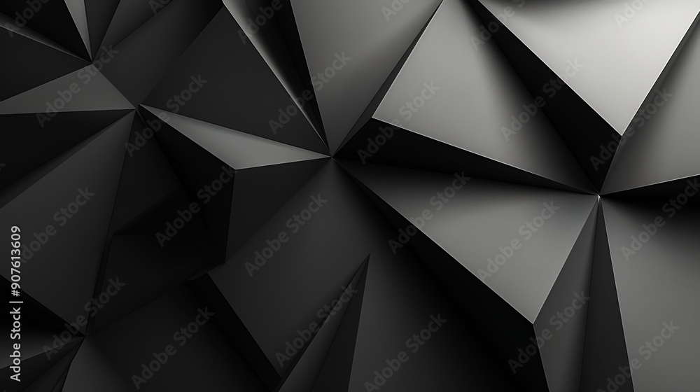 Poster black white abstract modern background for design geometric shape squares triangles lines faces grad