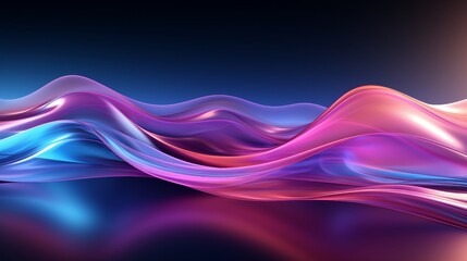 Flowing Colorful Wave Abstract.