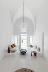design modern living room with furniture generative ai