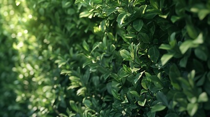Obraz premium Hedge plants in the garden : Generative AI