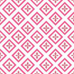 Playful Pink Diamonds: Seamless Geometric Pattern for Fashion and Decor
