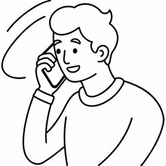 Perpetrator calls your cell phone art vector illustration