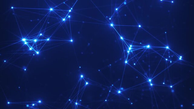 Plexus background abstract with blue lines and glowing dots. Technological networks and digital connections.