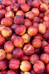 juicy fresh peaches on bazar