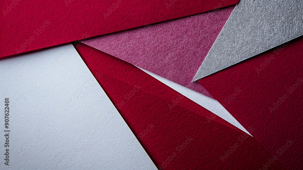 Leinwandbilder texture of craft white red and gray shade color paper background macro structure of vintage wine abs