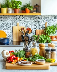 Vegetarian and clean food for good health. Freshness nutrition meal, prevention fat concepts