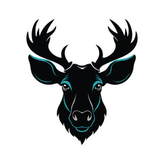 deer head silhouette vector illustration